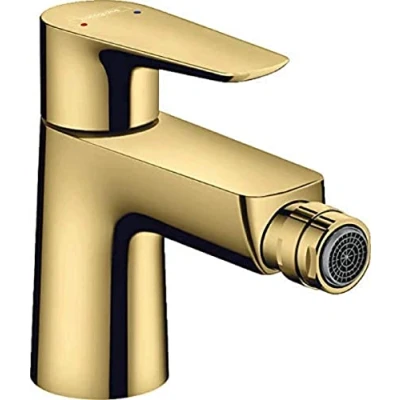 Image of hansgrohe Talis E 71720990 Pop Up Waste Set Polished Gold Optic Single Lever Bidet Mixer Tap