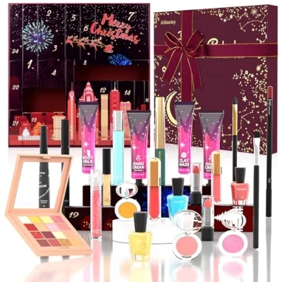 Image of Beauty Advent Calendar 2024 24 Surprising Makeup Set Gifts Christmas for Women Girls Teenager