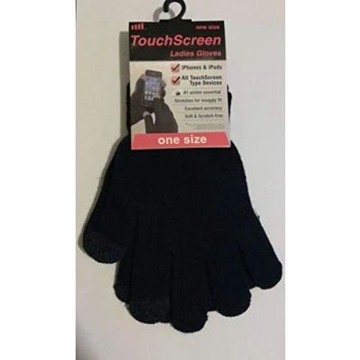 Image of 1 pair Ladies Magic Touch Screen Gloves for iphone htc &amp; other capacitive screens (Black)