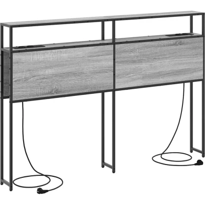 Image of Storage Headboard Grey sonoma 135 cm Engineered wood Vidaxl