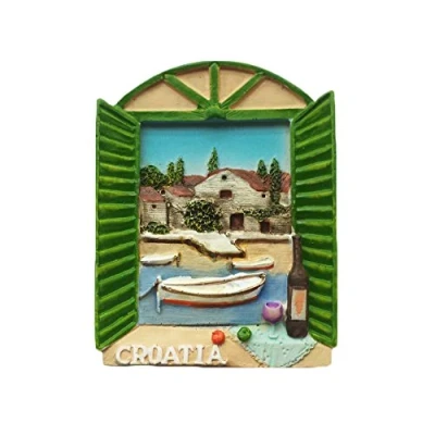 Image of Window of Croatia 3D Refrigerator Magnet Travel Sticker Souvenirs,Home &amp; Kitchen Decoration Fridge from China
