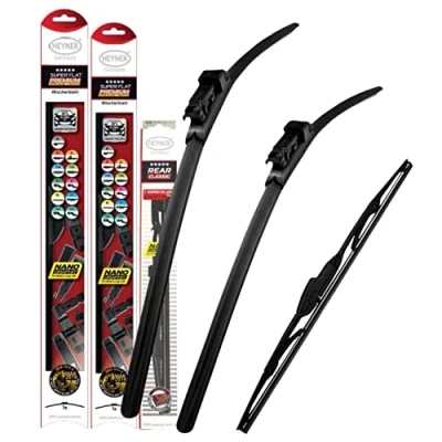 Image of HEYNER Germany Fits Citroen C4 Windscreen Wiper Blades 2004 2010 Size 28&quot;24&quot; Rear Blade 12 HSF2824PT12HRC