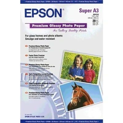 Image of Epson Premium Glossy photo paper Super A3/B (329 x 483 mm) 255 g/m2 20 sheet(s)