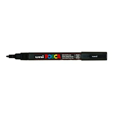 Image of Posca UNI BALL MARKER PEN PC 3M BLACK SINGLE
