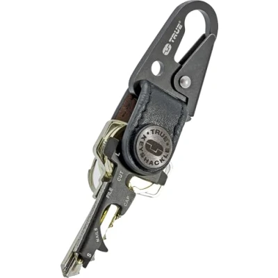 Image of True Utility Keyshackle+, Key Organiser and Multi Tool, Black, One Size