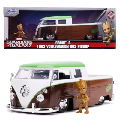 Image of MARVEL GROOT VW MICRO TRUCK 1:24 SCALE DIE CAST CAR