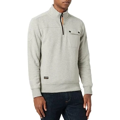 Image of camel active Men&#039;s 409420/8w14 Pullover Sweater, Stone Gray, XL