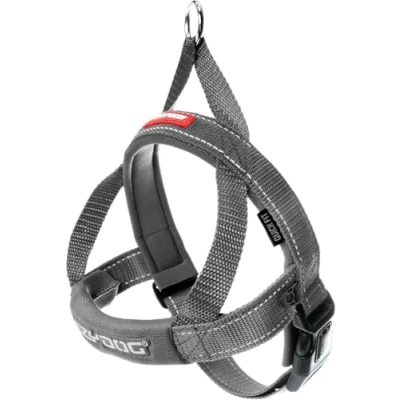 Image of EZYDOG Quick Fit Dog Harness Small, Medium, Large, K9 Harness, Reflective Stitching, Water Resistant Materials, No Pull (Grey)