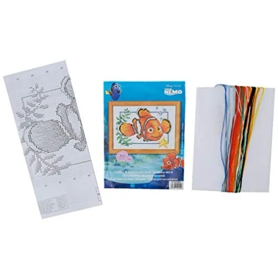 Image of Vervaco Counted Cross Stitch: Nemo, Acrylic, Multi Colour, 18 x 13 cm