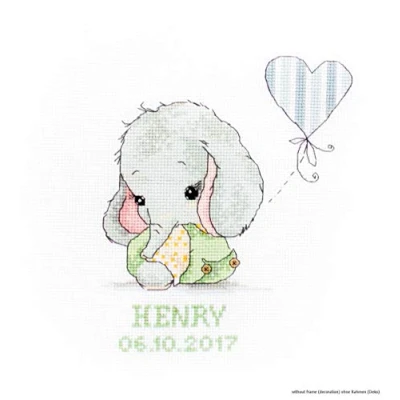 Image of Lucas Cross Stitch kit, Cotton, Multicoloured, 14,5x17,5cm