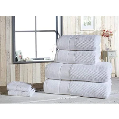 Image of Rapport Home Luxury Royal Velvet Bathroom 6 Piece Bath Set, White