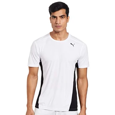Image of Puma Cross The Line Tee Performance White Black, 140