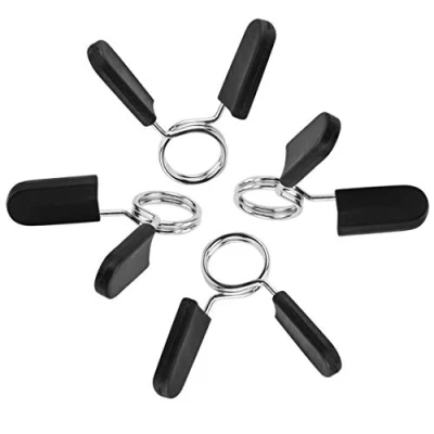 Image of EastyGold Dumbbell Spring Clip Circlip Collars Barbell Weight Bars Clamps Clips Fitness Weightlifting Lock Buckle 1 Inch for Standard Bar 2 Olympic Strength Training Gym Accessory