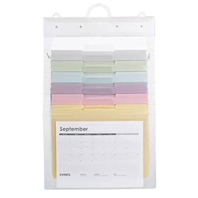 Image of SMEAD Cascading Wall Organizer Gen 2, 6 Pockets, Letter Size, Pastel (92064)