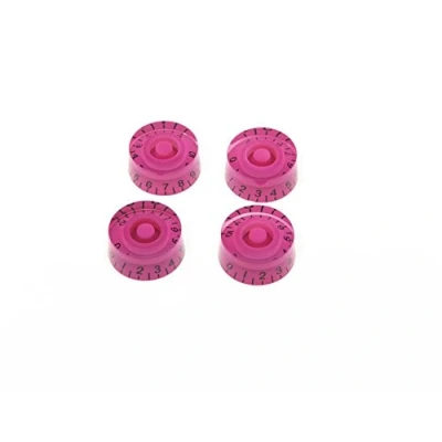 Image of KAISH 4pcs Purple with Black Number Guitar Speed Dial Knobs Control Knob fits LP