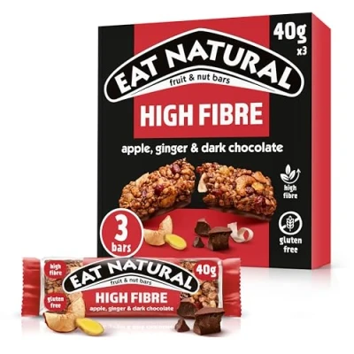 Image of Eat Natural Apple, Ginger &amp; Dark Chocolate Fruit Nut Bars 3 x 40g
