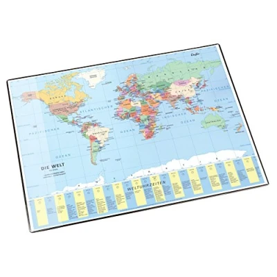 Image of Uhu 45351 Desk Pad 40x53 cm World Map