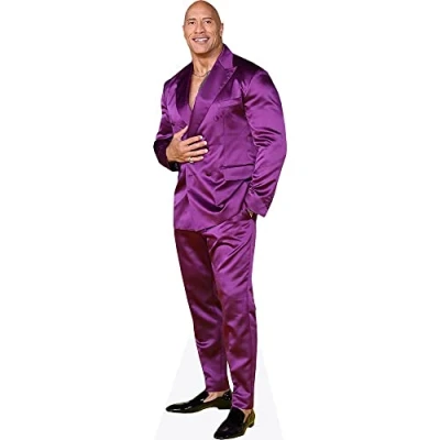 Image of Dwayne &#039;The Rock&#039; Johnson (Purple Suit) Mini Size Cutout