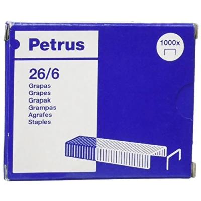 Image of Petrus 55711 Box of 1000 Galvanised Staples 26/6