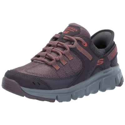 Image of Skechers Women&#039;s Summits at, Burgundy Synthetic/Mesh/Multi Trim, 7 UK