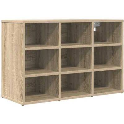 Image of vidaXL Shoe Cabinet with Shelf Storage Sonoma oak Engineered wood