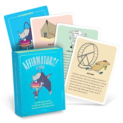 Image of Knock Affirmators! at Work: 50 Affirmation Cards to Help You Yourself without the Self Helpy Ness!, 3.75&quot; x 5&quot; (12321)