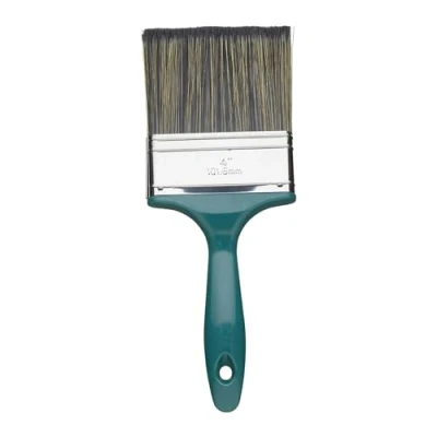 Image of Fit for The Job 4 inch Shed &amp; Fence Brush Applying Exterior Woodstains, Varnish, Preservatives Treatments on Smooth Planed Rough Sawn Timber, 4&quot; 100mm