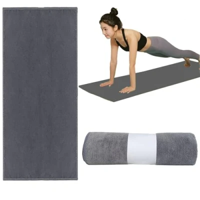 Image of Oaygat Yoga Mat Towel Super Soft Sweat Absorbent Hot Non slip Cloth Extra Thick Quick Dry Blanket Fitness for Bikram Pilates Gym