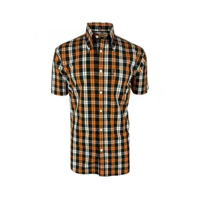 Image of Trojan Men&#039;s Windowpane Check Short Sleeved Shirt, Trojan, XXL