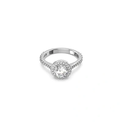 Image of Swarovski Constella Cocktail Round Ring, Women&#039;s, Size: O, White