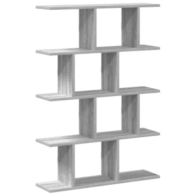 Image of vidaXL Wall Cube Shelf Grey Sonoma Engineered Wood 12 Compartment Floating Storage for Living Room/Bedroom