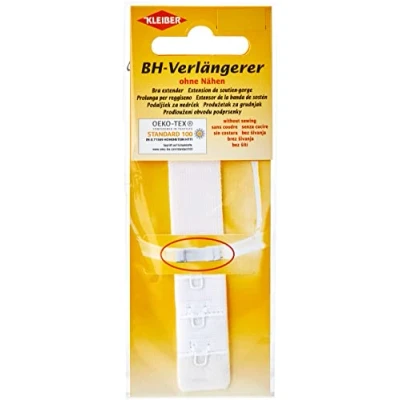 Image of Kleiber Bra Extender up to 5cm White 20mm single Hook