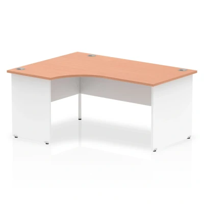 Image of Impulse Panel End 1600 Left Hand Crescent Desk Beech Top TT000027