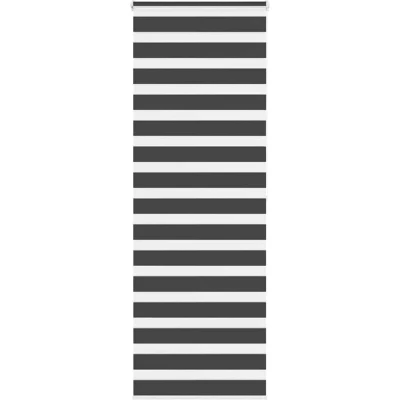 Image of vidaXL Zebra Blind Black 85x200 cm Fabric Width 80.9 Polyester