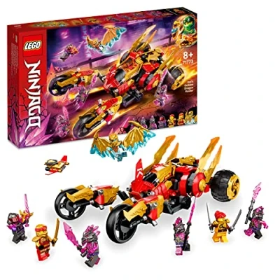 Image of LEGO 71773 NINJAGO Kai’s Golden Dragon Raider, Multi Terrain, Transforming Car Toy with Kai and Zane Minifigures, Building Set for Kids, Boys &amp; Girls Aged 8 Plus