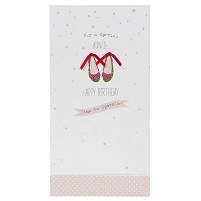 Image of Hallmark Birthday Card For Auntie &#039;Time To Sparkle&#039; Medium Slim
