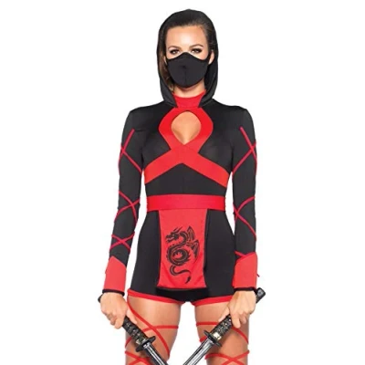 Image of Leg Avenue 8540101011 Dragon Ninja Costume, Women, Black