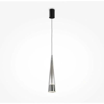 Image of Maytoni Sintesi Modern Slim Pendant Ceiling Light Chrome Integrated LED 3000K