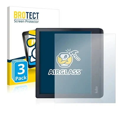 Image of brotect Glass Screen Protector Film compatible with Kobo Sage (3 Pack) Foil 9H Protection [Scratch Resistant, High Clarity]