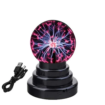 Image of Junxave Plasma Ball Lamp Light [Touch Sensitive] Nebula Sphere Globe Novelty Toy USB or Battery Powered