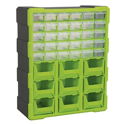 Image of Sealey Cabinet Box 39 Drawer Hi Vis Green/Black