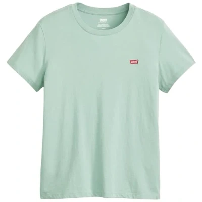 Image of Levi&#039;s Perfect TEE Print Tshirt, Women&#039;s, Size: XS, Blue surf