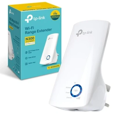 Image of TP Link WiFi Extender, Booster, Range Extender Repeater, Internet Booster with Ethernet Port, Expand Wider Coverage, App Control Easy Plug in, UK (TL WA850RE)