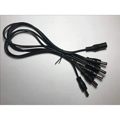 Image of DIXIETREE Replacement 5 Way Effects Pedal 9V Daisy Chain Power Supply Cable Splitter Adapter for Chord
