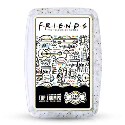 Image of Top Trumps Friends 30 Moments Limited Edition Card Game, Join Ross, Joey, Rachel, Monica, Chandler and Phoebe revisit your favourite moments, great gift for ages 6 plus