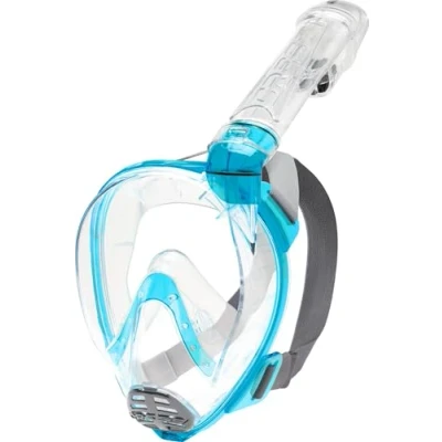Image of Cressi Baron Full Face Mask Integral Anti Fog Snorkel Mask,Comfortable with Exhalation Valve and Dry Snorkel, Unisex