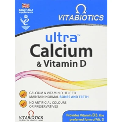 Image of Calcium and Vitamin D Tablets, Vitabiotics Ultra