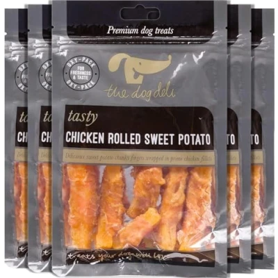 Image of Petface The Dog Deli Chicken Rolled Sweet Potato Treat, 100g (Pack of 5)