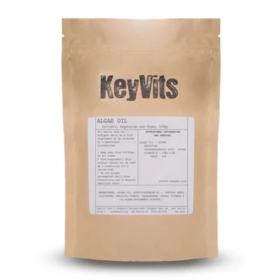 Image of KeyVits Vegan Omega 3 Algae Oil Capsules with Vitamin E 500mg 60 Softgel