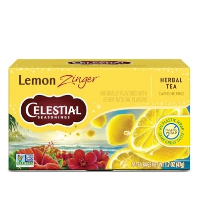 Image of Celestial Lemon Zinger Tea 6 x 20 Bags